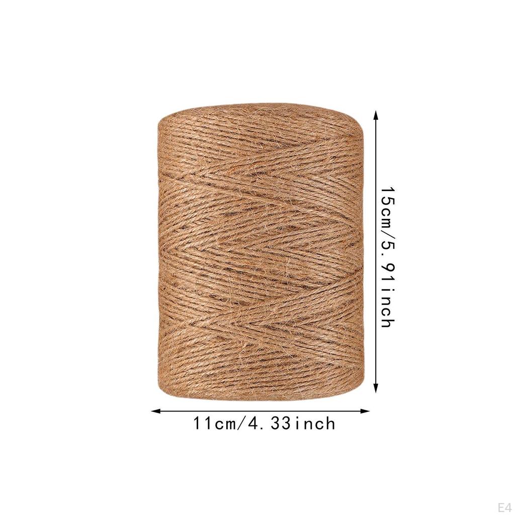 Jute Twine String 328 Feet Rope DIY Crafting Accessories Decoration Brown Hemp for Packing Cat