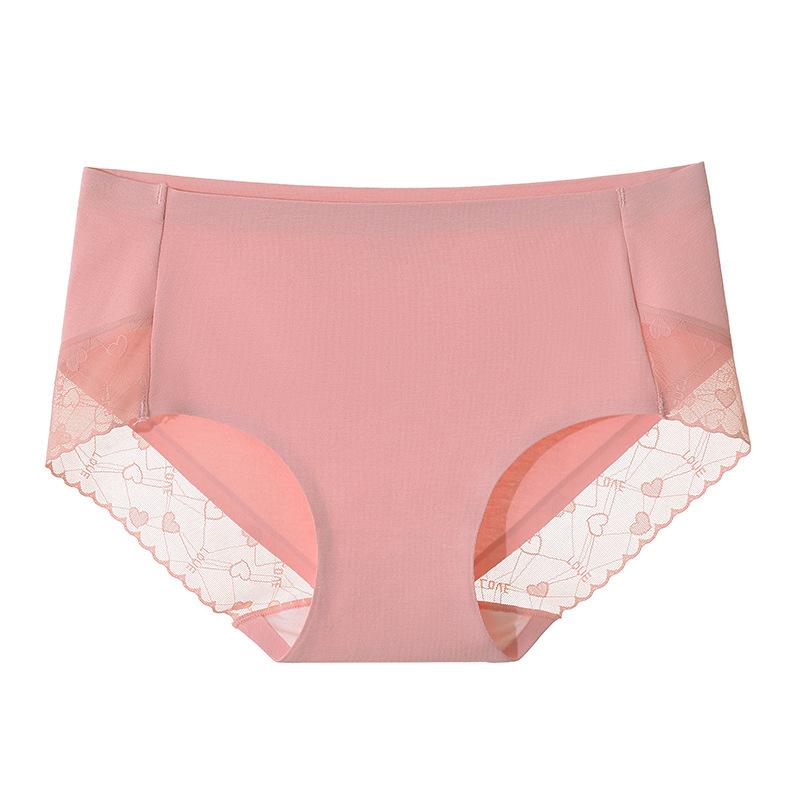 Chiloți Dama Talie Medie Fără Marcaj Mărime Mare Croi Antibacterian Dantelă Dulce Lenjerie de Corp