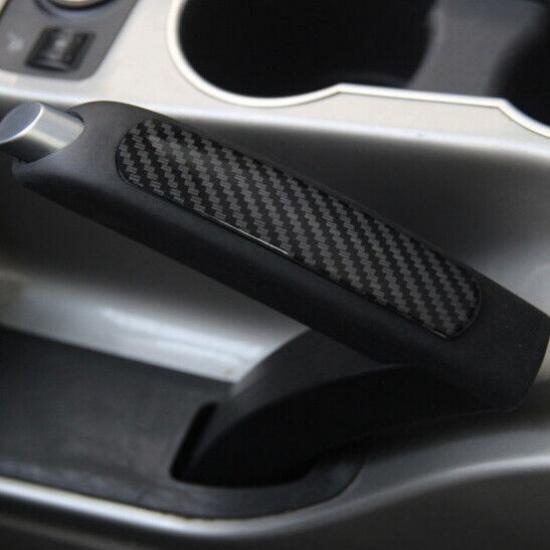 Carbon Fiber Plastic Brake Handle Handbrake Cover Trim For Ford Escape 2013-2016