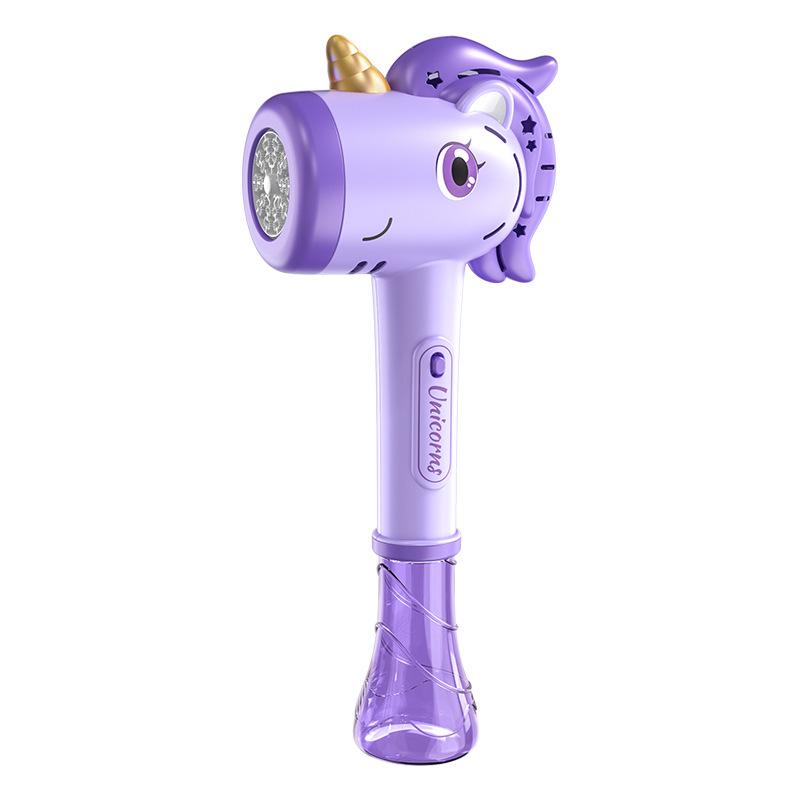 Full Automatic Bubble Machine Handheld Bubble Gun Light Bubble Stick Children's Toy Holiday Gift