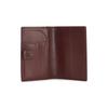 Gucci GG Retro Series Presbyopic Logo Snap Closure Canvas and Leather Card Holder Wallet Passport Bag Men's Burgundy and Brown