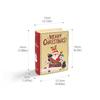 WTEMPO Christmas Gift Boxes Mini Gifts Packaging Boxes DIY Foldable Christmas Series Pattern Printed Paper Boxes Book Shaped Design Decorative Boxes