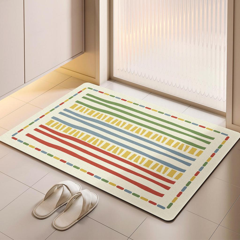 Einfache Badezimmer Diatomit Fußmatten Badezimmer Saugfähige Rutschfeste Matten Teppich Dusche Eingangstür Matte Heimdekoration