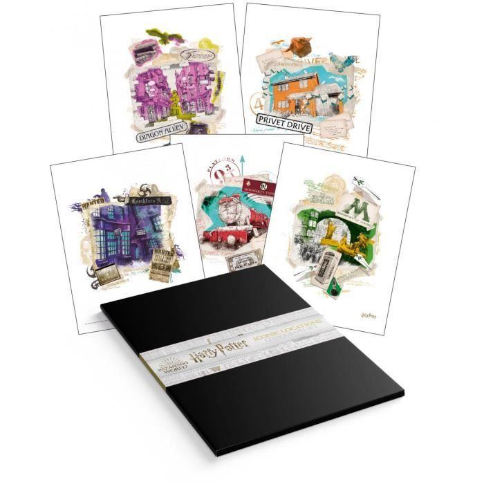 Lithographies - HARRY POTTER - Set de 10 - 36x28 cm - GEEK Collection - Noir