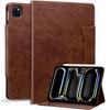 For iPad Pro 11 (2025)/11 (2024) Case PU Leather Folio Stand Tablet Cover Cat-Shaped Magnetic Clasp