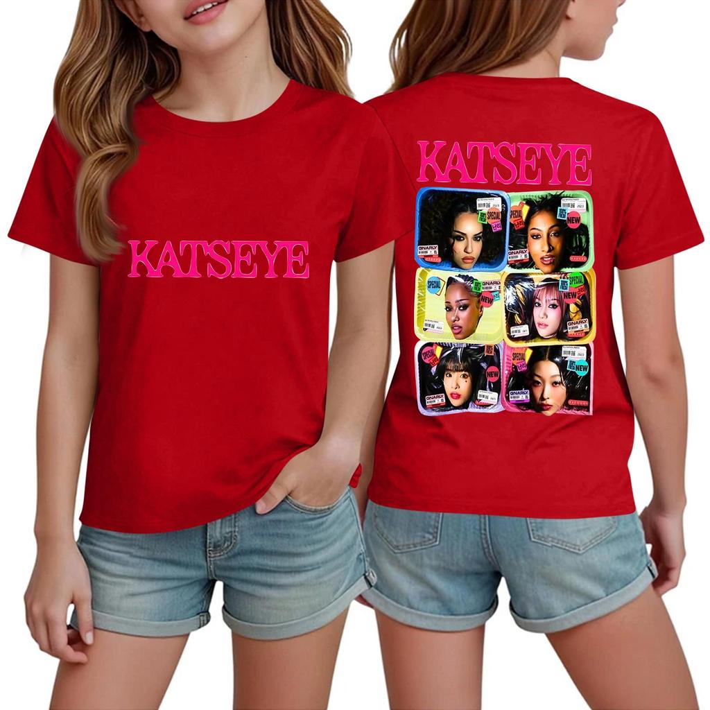 Korean Girl Group Kids Fashion Short Sleeve T-Shirt for Boys and Girls