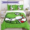 Yoshi dinosaur Printed 3PCS Bedding Set Soft Breathable Duvet Cover Pillowcases Set Washable Bedroom Decor Home Gift