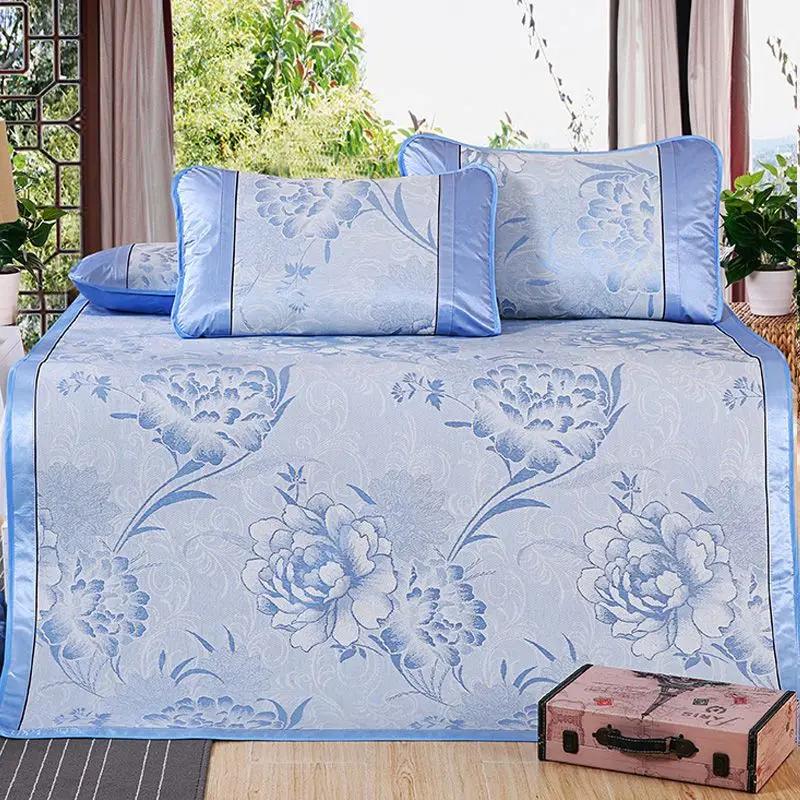 Summer Ice Silk Cool Mat Comfortable Sheets Household Dormitory Students Skin-friendly Mattress Home Decoration Bedspread Ins