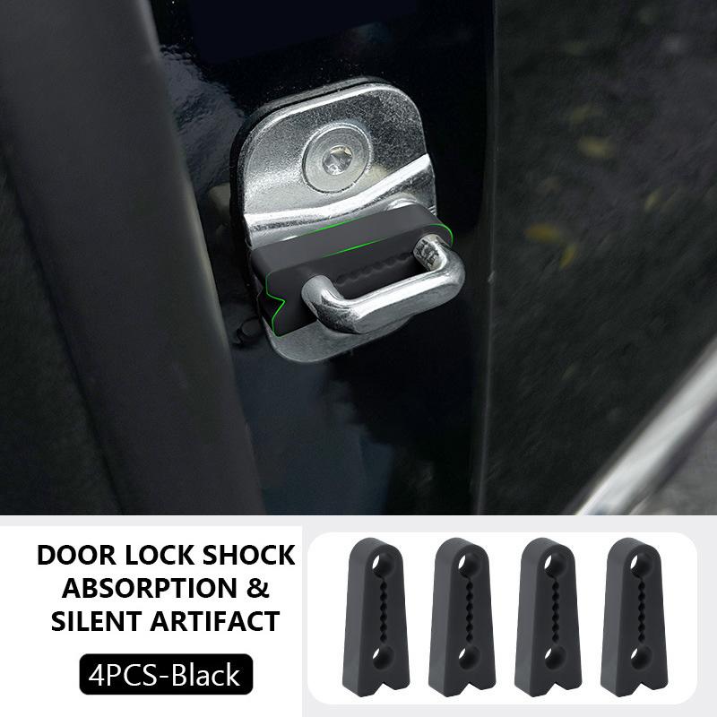 

4pcs Car Door Shock Absorber Universal Car Door Buckle Soundproof Deadener Damper Cushion Anti-Vibration Buffer Pad