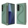 PU Leather With Touch Pen & Privacy Glass Film Phone Case For Samsung Galaxy Z Fold 7 6 5G With Hinge Shockproof Protectiv Cover
