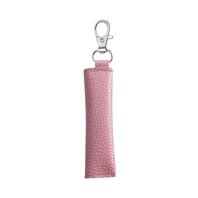 

Portable Leather Keychain Wallet Handy Snap Closure Coin Pouch Organizer Key Holder Mini Purse Travel Essential рожевий