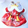 Pet Tang Suit Tassel Design Vibrant Color Button Closure Exquisite Pattern Friendly to Skin Keep Warm Cloth Thickened Cat Dog Fleece