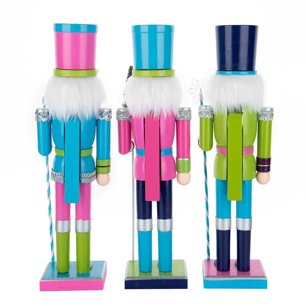Colorful Candy Style Wooden Nutcracker Ornament