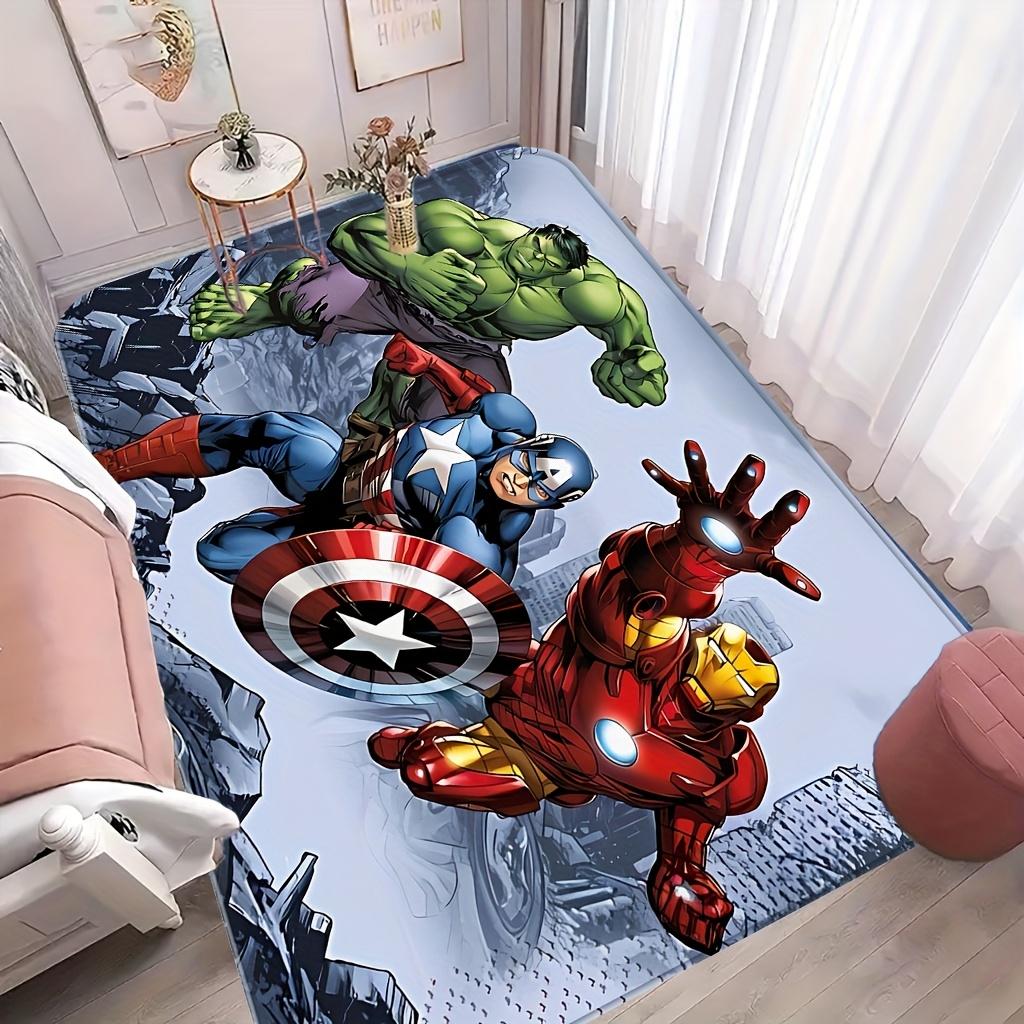 Authorized Marvel Character Printed Large Area Rugs, Carpets, And Doormats Featuring Cartoon Designs, Suitable for Living Room