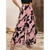 Pantaloni Casual da Donna alla Moda Stampati a Vita Alta Larghi per Primavera ed Estate