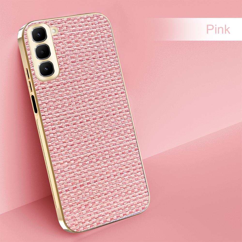 Luxury Elegant Woman Phone Case For Infinix Hot 70 60 Pro 60i 4G Electroplated Woven Camera Full-protect Anti-drop Protect Cover