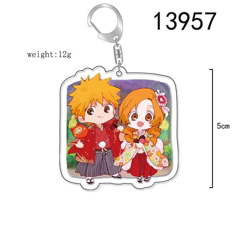 

Anime Bleach Acrylic CAcrylic key ring keychain Accessories Creative Backpack Pendant Keyring Kawaii Cute Bag Charm Gifts 6 cm