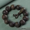 Dark Wood 2.0 Personalized Ethnic Style Buddhist Prayer Beads Bracelet for Men and Women with Carved Lettering