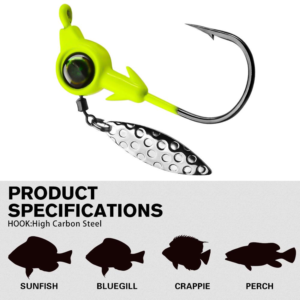 Colored Spinner Big Eye Lead Head Hooks: 3.5g, 5g, 7g, 10g for Fishing