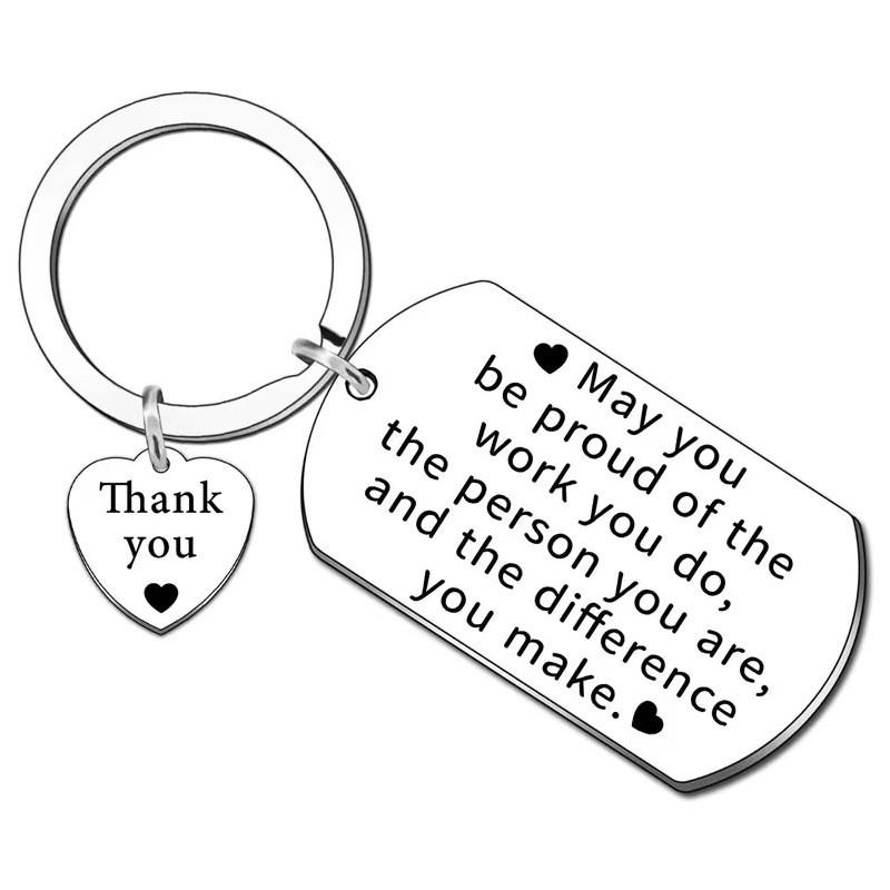 Stainless Steel Trendy Keychain Adorned With Rainbow Charm For All Occasions Gift