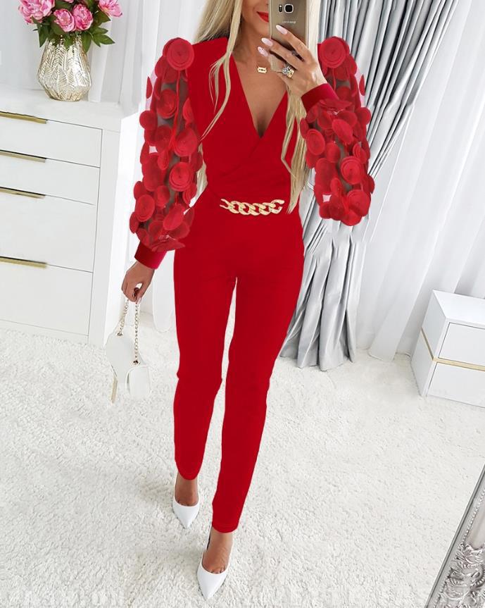 Women's Cute Spring Polyester Jumpsuit - Fresh, Sweet Fashion
