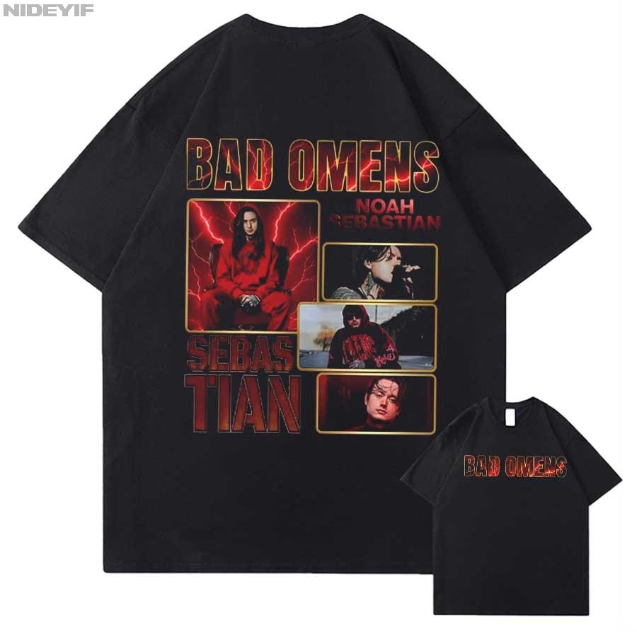Noah Sebastian Bad OUnisexs Tour 2026 T shirt for Unisex Women Hiphop Streetwear Oversized Tops 100 Cotton TShirt 03236 S