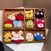 Cute Animal Doll Crochet Earphone Bag Keychain Handmaking Knitting Cartoon Animal Doll Bag Keyrings Custom Cute Rabbit Keychain