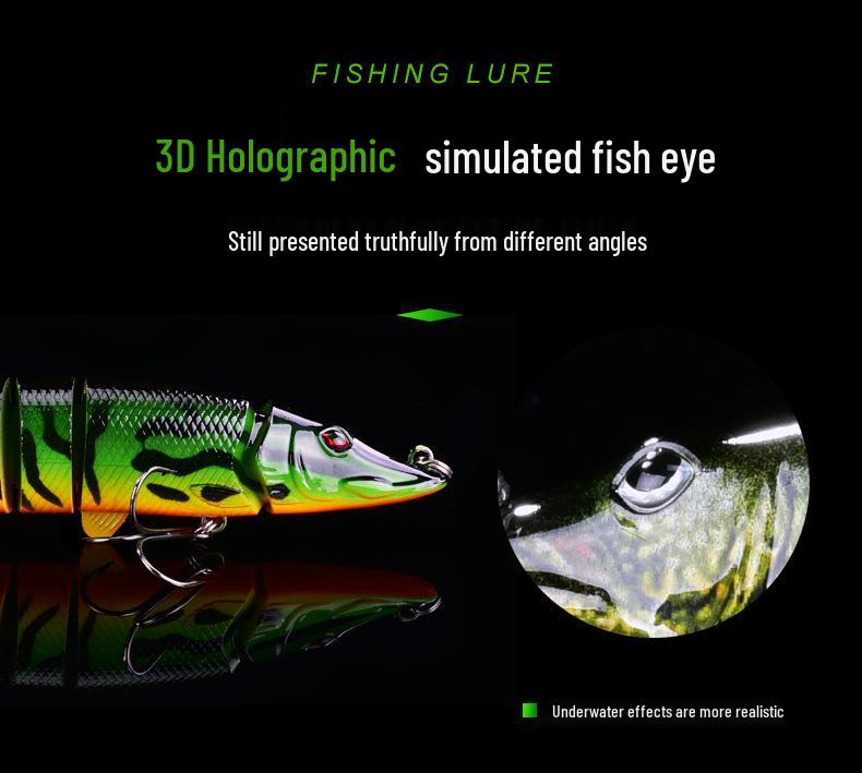 Multi-Joint Long Cast Pike Fishing Lure – Artificial Hard Bait for Sea Fishing