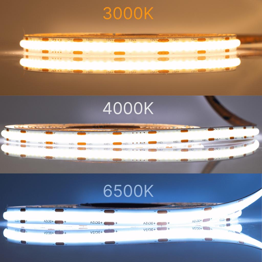 Led Strip Cob 12V 5M Roll Neon Strip Neutral Line 800Lm/M 8W/M Strong