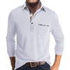 Men's Long-sleeved Lapel T-shirt Fashion Men's POLO Shirt Autumn and Winter Bottoming Shirt Tops