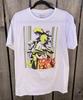 T-shirt Blanc Homme Cowboy Bebop Logo Graphique L Col Rond Coton Anime Dessin Animé Japon