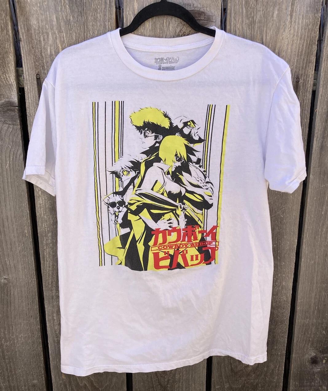 

Мужская футболка Cowboy Bebop Белая с Графическим Логотипом L Круглый вырез Хлопок Аниме Мультфильм Япония 3XL