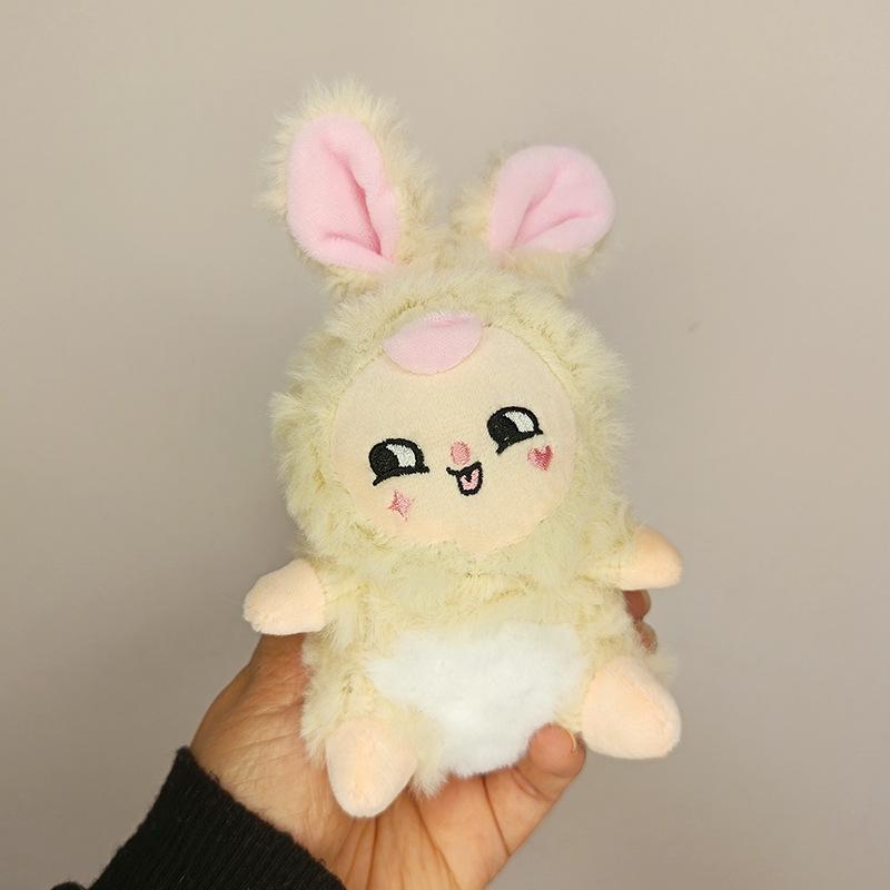 Cute Fantasy Elf Rabbit Plush Doll Keychain New Style Doll Bag Pendant 4-inch Machine Doll