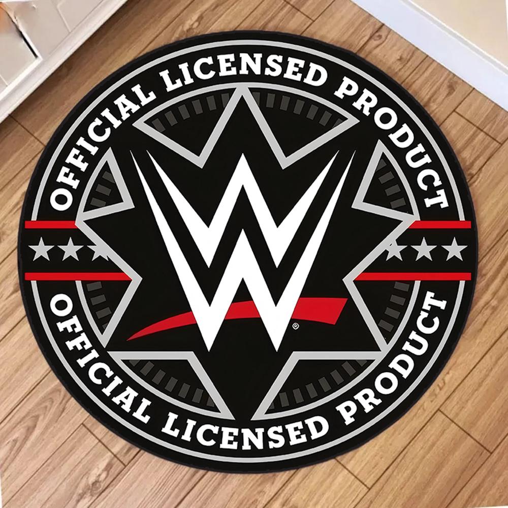 

Круглий килим з принтом WWE для килимків у вітальні, килимків для кемпінгу та пікніка, фланелевий килим проти ковзання, килимок для йоги, подарунки, килим для зони 40X40CM