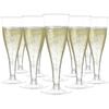 Clear Plastic Champagne Glasses Disposable Champagne Flutes for Parties, Weddings, and Toasting - Elegant and Durable 4.5oz