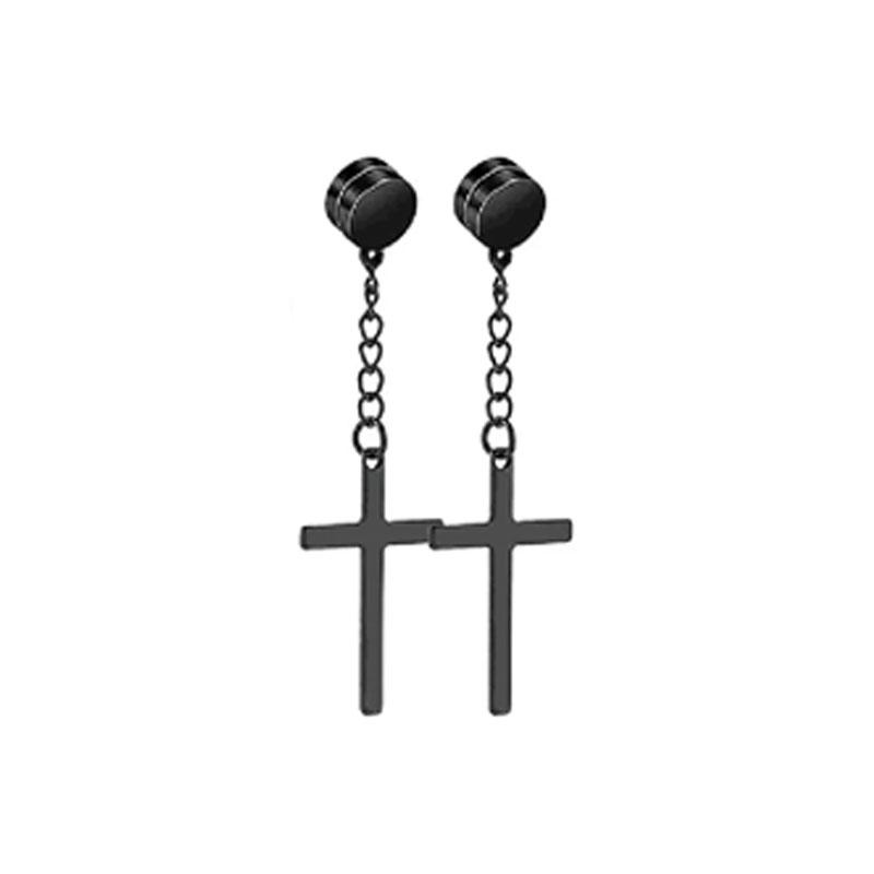 1-10 Paar modisches magnetisches Zirkon-Edelstahl-Fake-Ohrring-Set für Herren, ohne Ohrloch