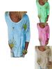 Stylish Plus Size Women's Summer Shirt Blouse With Comfortable Baggy Design And Floral Pattern