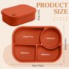 Silicone Lunch Box, Reusable Silicone Lunch Container, Suitable for Adults, Safe To Use In Microwave Ovens, Dishwashers