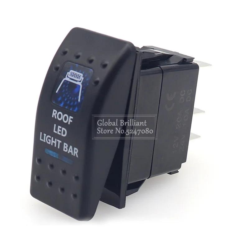 12V / 24V Car Boat Caravan Rocker Switches Waterpoof  Rocker Switch Dual Blue LED Light HORN ROOF LED LIGHT BAR