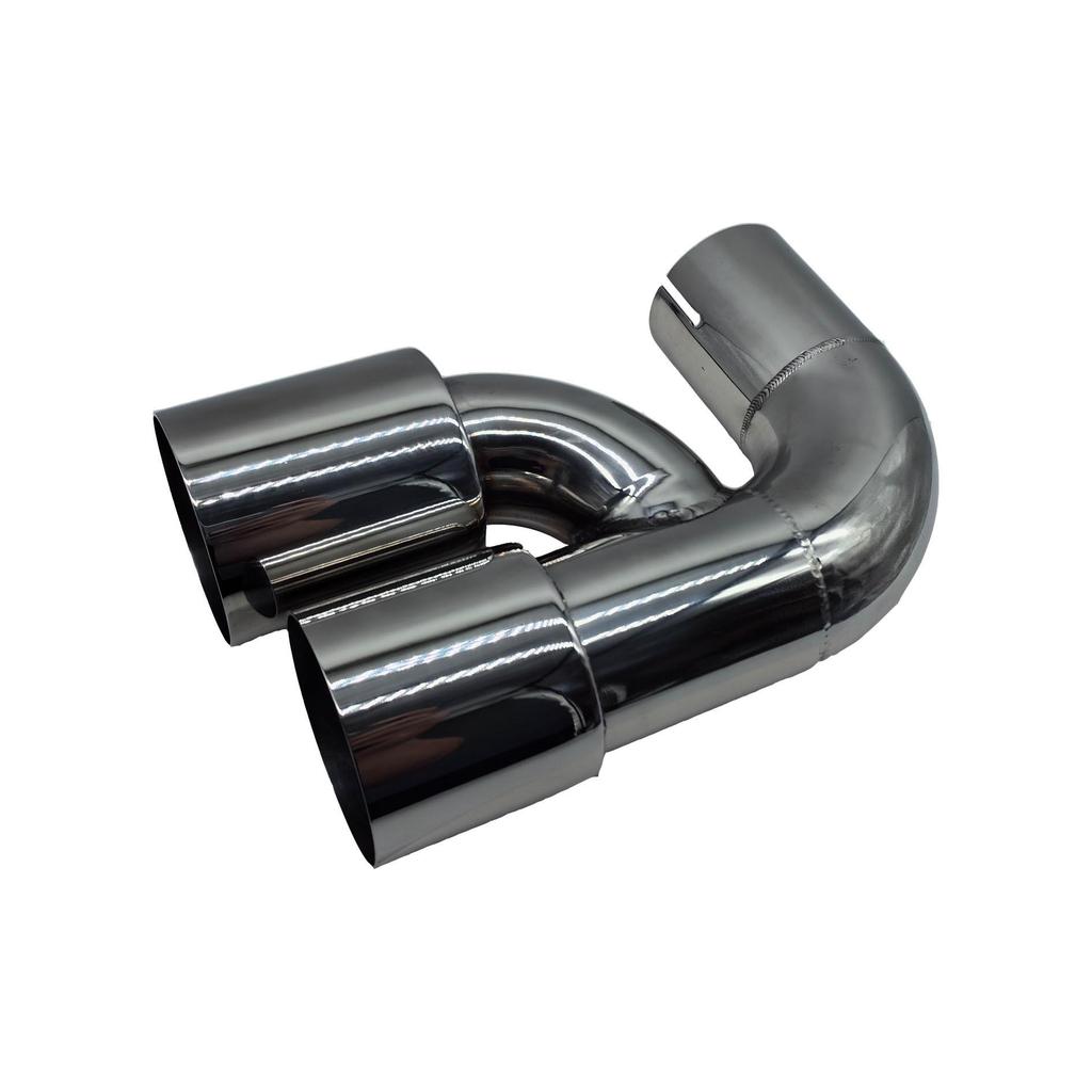 BMW H-type Universal 304 Stainless Steel Polished Exhaust Muffler Tailpipe