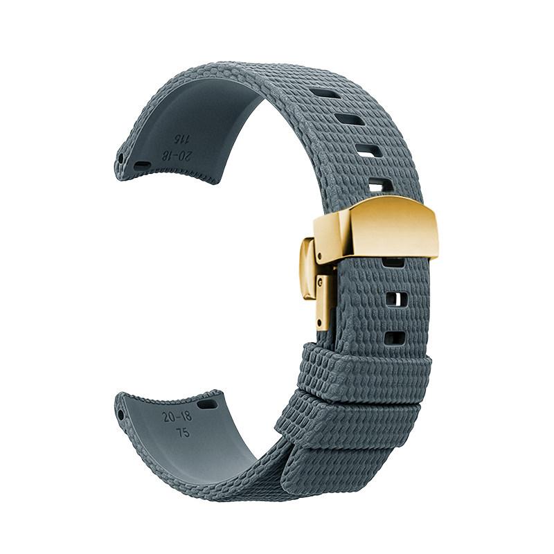Curved arc-shaped fluororubber Watch strap for original OMEGA X Swatch X Blancpain Scuba Fifty Fathoms MoonSwatch FKM watchband