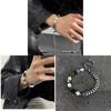 Handmade Geometric Volcano Stone Bracelet For Women Summer Gift Fashion Accessory