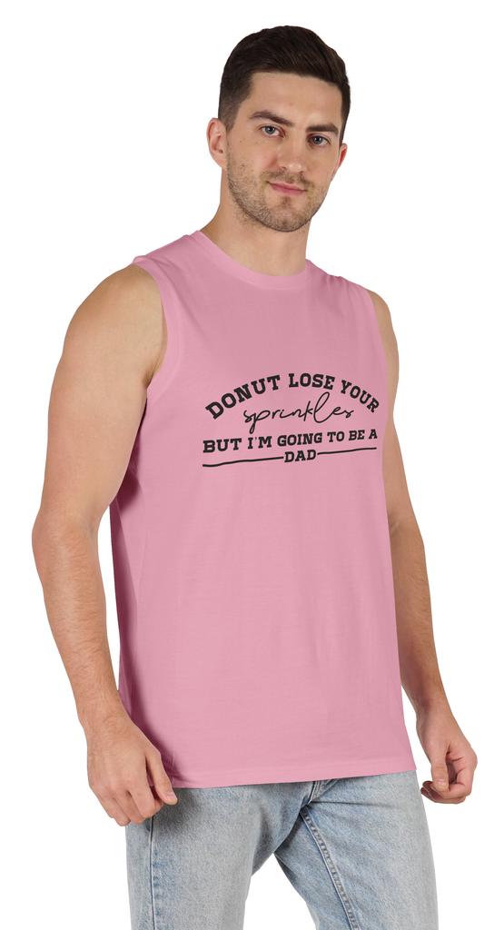 Inkmeso Men  s Tshirt   Donut Loose Your Sprinkles But I  m Going To Be A Dad   Graphic Tshirt For Pregnancy