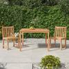 Vidaxl 3-Piece Garden Furniture Set, Solid Teak Wood