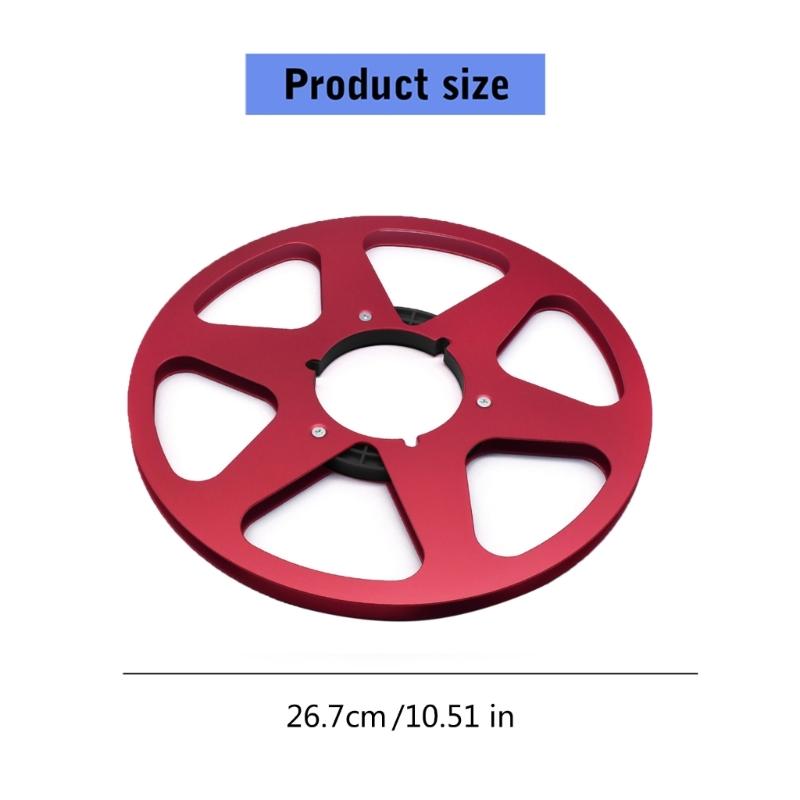 Lightweight Metal Reel 6 Hole Design 10.5Inch Empty Recording Tape Nab Hub Disk Aluminum Accessory