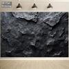 2D Black Stone Texture Backdrop for Studio, Product Photography and Neutral Decor