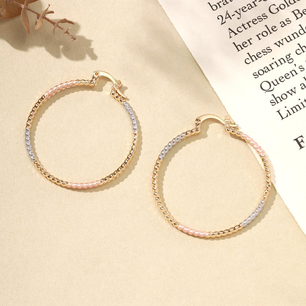 Текстура звездного неба Ушные манжеты, Легкая роскошь Нишевый Высококлассное ощущение Стиль INS Большие серьги-кольца.