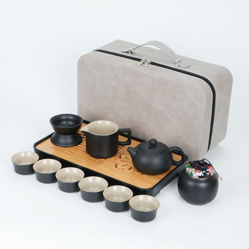 Ceramic Teapot Kung Fu Tea Set 2024 New Home Living Room Tea Office Guest Feeling Light Luxury