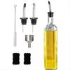 BHBL Glass Olive Oil Bottle with Pourer and Funnel Oil Jug Set Household Oil Jug Leak-Proof Glass Oil Jug 500ML