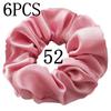 6pcs/lot Hair Scrunchies Bands Scrunchy Ties Ropes Ponytail Holder for Women or Girls Accessories Satin Headwear Solid Color Set